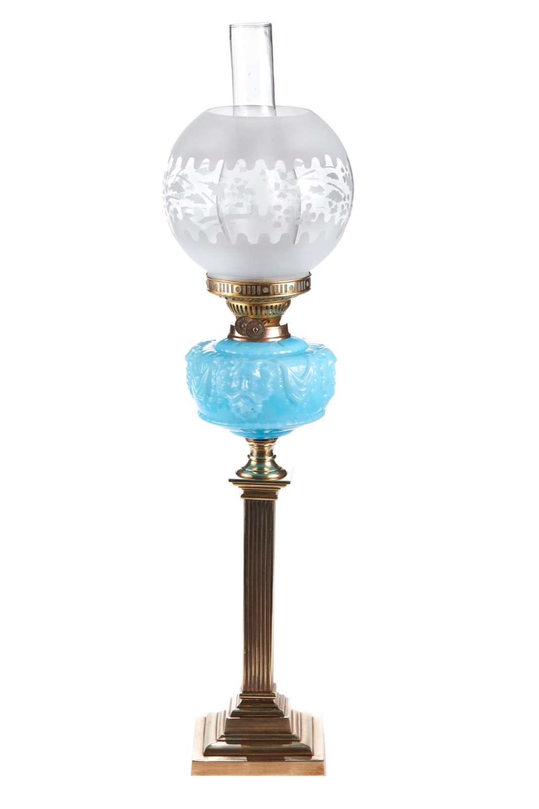 Outstanding Antique Victorian Brass Corinthian Column Oil Lamp (1 of 8) Outstanding Antique Victorian Brass Corinthian Column Oil Lamp (1 of 8)