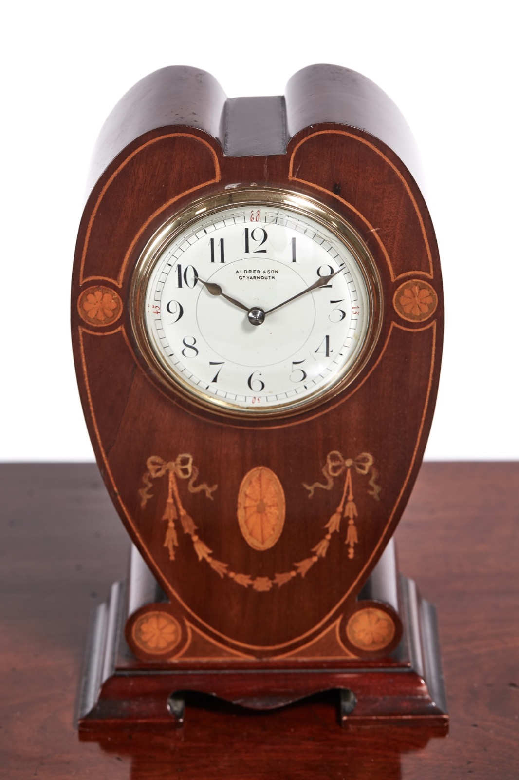 Edwardian Inlaid Mahogany Mantel Clock (1 of 7) Edwardian Inlaid Mahogany Mantel Clock (1 of 7)