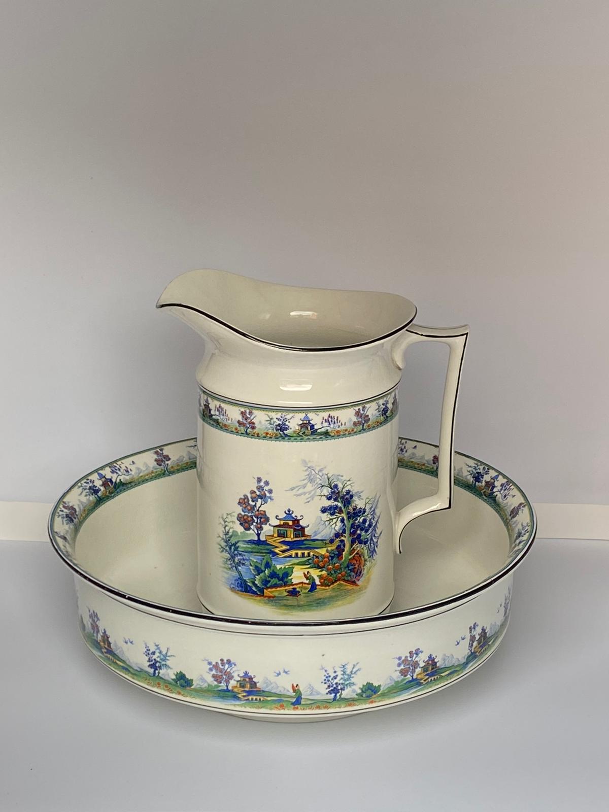 Antique English Porcelain Jug & Bowl (1 of 6) Antique English Porcelain Jug & Bowl (1 of 6)
