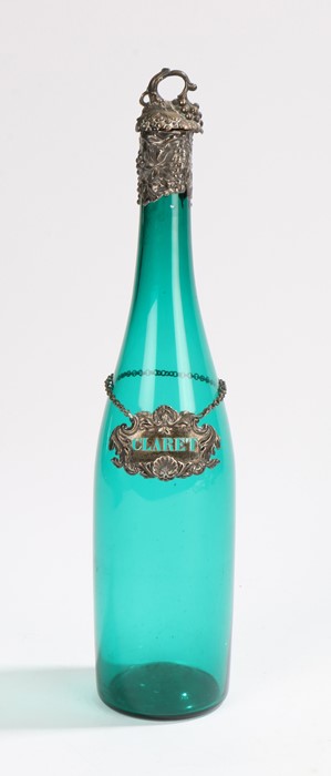 Beautiful Victorian Green Glass Wine Bottle (1 of 5)
