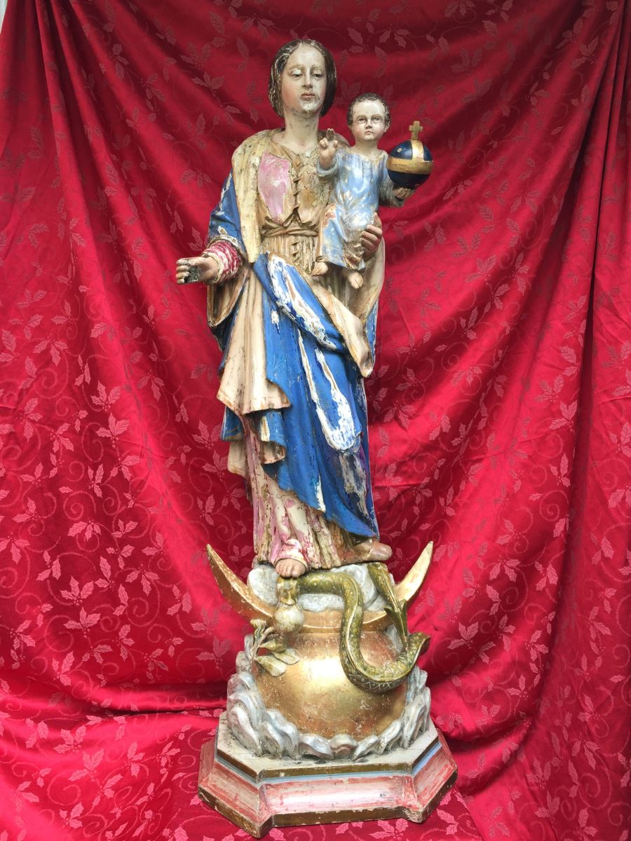 A Rare Large 18th Century Madonna and Child | LoveAntiques.com