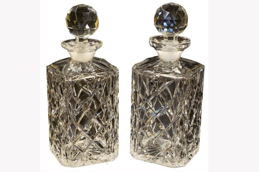 Pair-of-Antique-whisky-Decanters   