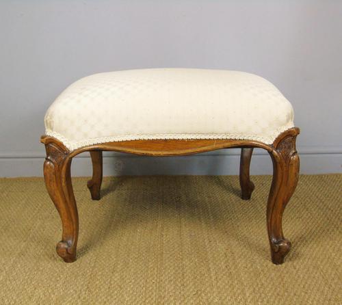 Good Large Victorian Upholstered Stool (1 of 6)