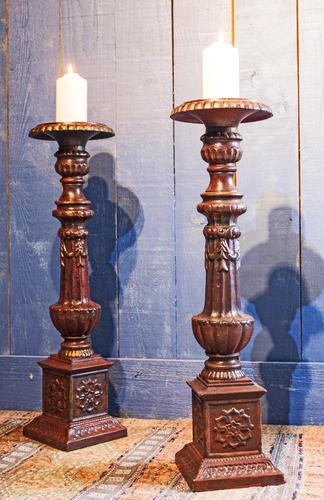 Pair of Tall Cast Iron Pricket Candlesticks (1 of 9) Pair of Tall Cast Iron Pricket Candlesticks (1 of 9)