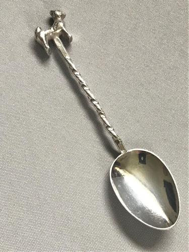 Victorian Silver Demi-tasse Spoon with Goat Terminal (1 of 4)