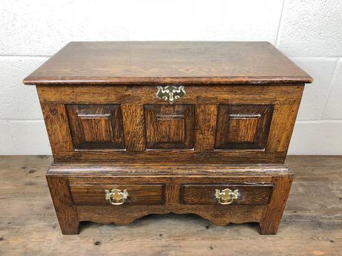 18th Century Style Welsh Oak Coffer Bach C.1930 (M-665) (1 of 11)