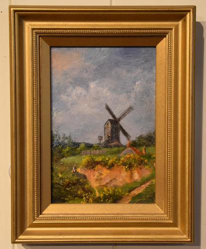 Oil Painting by William Rackham "Mill on the Mousehold Heath" (1 of 4)