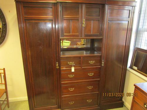 Late Victorian Compactum Triple Wardrobe (1 of 6)