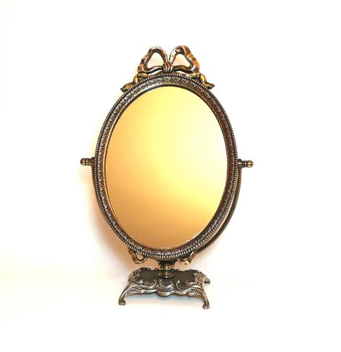 Vintage Ornate Italian Brass Dressing Table Mirror C.1960's (1 of 8)