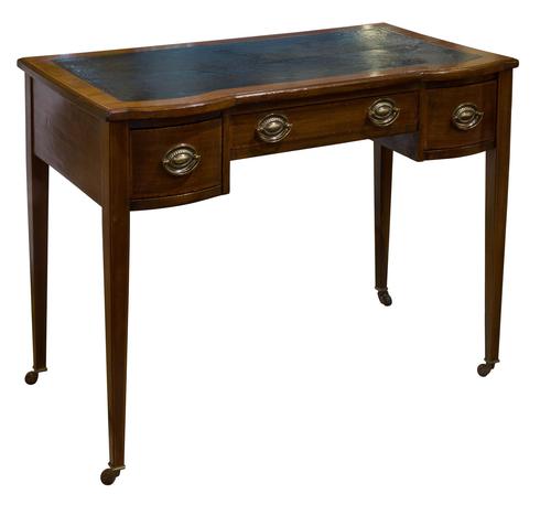 Inlaid Mahogany & Satin Banded Writing Table (1 of 7) Inlaid Mahogany & Satin Banded Writing Table (1 of 7)