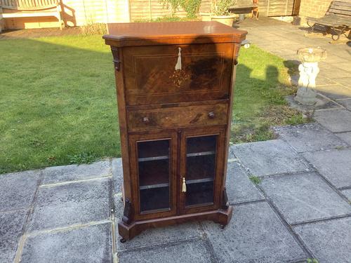 Victorian Walnut Sheet Music/ Bureau Cabinet (1 of 5)