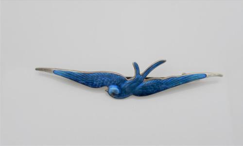 Charles Horner, Silver & Enamel Bird Brooch, Chester 1911 (1 of 7)