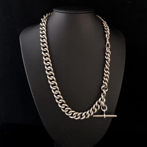 Antique Silver Albert Watch Chain, Heavy (1 of 13) Antique Silver Albert Watch Chain, Heavy (1 of 13)