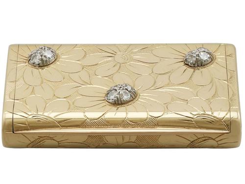 Vintage French 18ct Yellow Gold & Diamond Box by Van Cleef & Arpels c.1950 (1 of 13) Vintage French 18ct Yellow Gold & Diamond Box by Van Cleef & Arpels c.1950 (1 of 13)