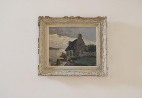 Old Cottage Overlooking The Coast - Oil on Canvas (1 of 10) Old Cottage Overlooking The Coast - Oil on Canvas (1 of 10)