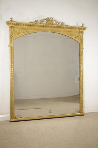 Victorian Gilt Adam Style Overmantle Mirror (1 of 10)