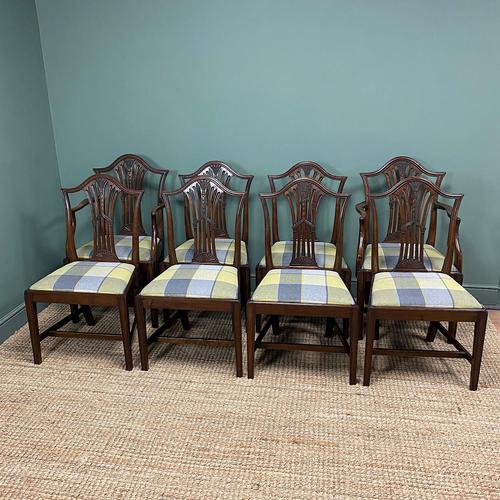 Set of 8 Hepplewhite Design Antique Mahogany Dining Chairs (1 of 10) Set of 8 Hepplewhite Design Antique Mahogany Dining Chairs (1 of 10)