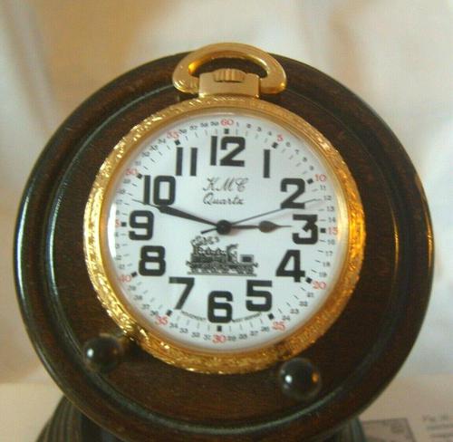 Vintage Pocket Watch 1970s Railroad 12ct Gold Plated West Germany Nos (1 of 11)