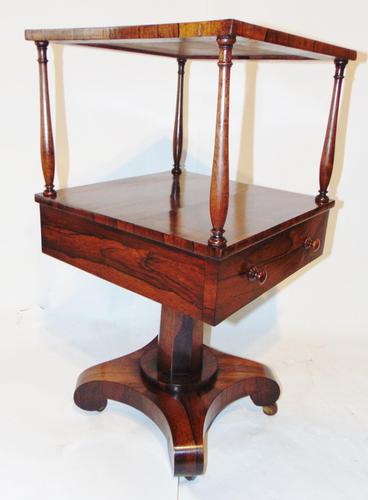 Regency rosewood two tier etagere (1 of 7)