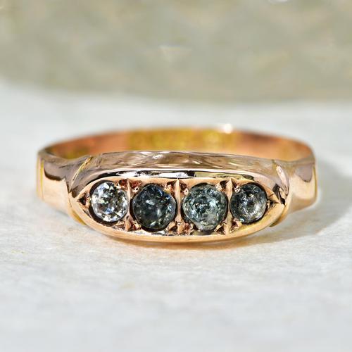 The Antique Victorian 1900 Rose Gold Old Cut White Stone Ring (1 of 5) The Antique Victorian 1900 Rose Gold Old Cut White Stone Ring (1 of 5)