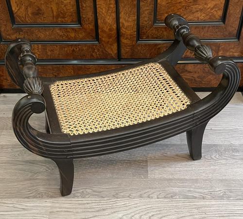Anglo Indian Solid Ebony Footstool (1 of 7)