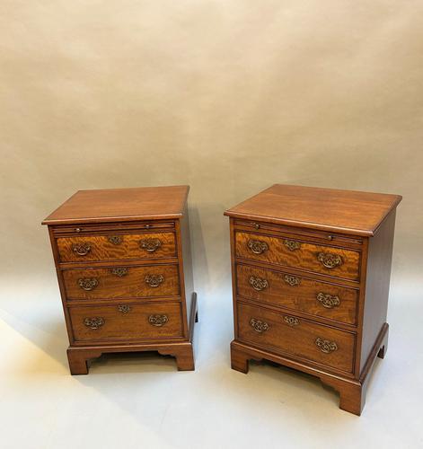 Pair Georgian Revival Bedside Chest Of Drawers (1 of 6)