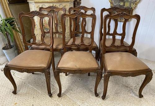 Set of 6 French Oak Dining Chairs (1 of 11)