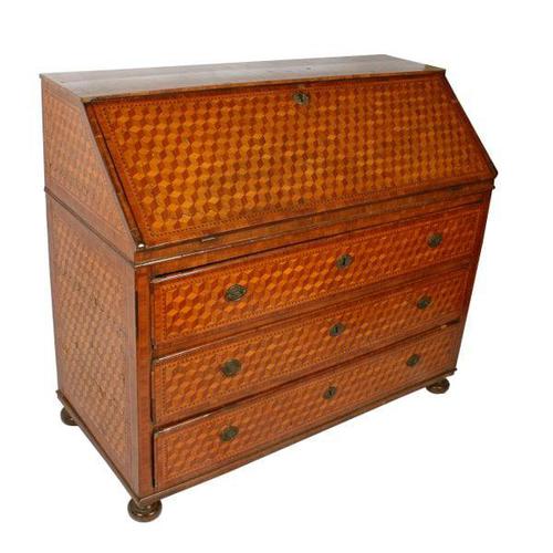 18th Century Italian Parquetry Bureau (1 of 8) 18th Century Italian Parquetry Bureau (1 of 8)