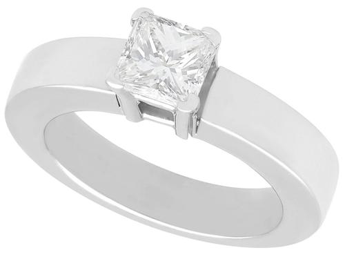 1.02ct Diamond & 14ct White Gold Solitaire Ring - Vintage c.1980 (1 of 9) 1.02ct Diamond & 14ct White Gold Solitaire Ring - Vintage c.1980 (1 of 9)