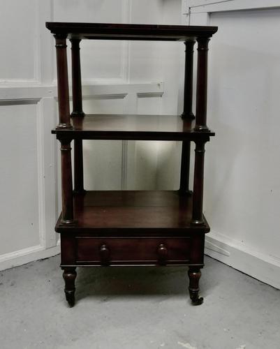 Three Tier Regency Rosewood Whatnot with Drawer (1 of 7) Three Tier Regency Rosewood Whatnot with Drawer (1 of 7)