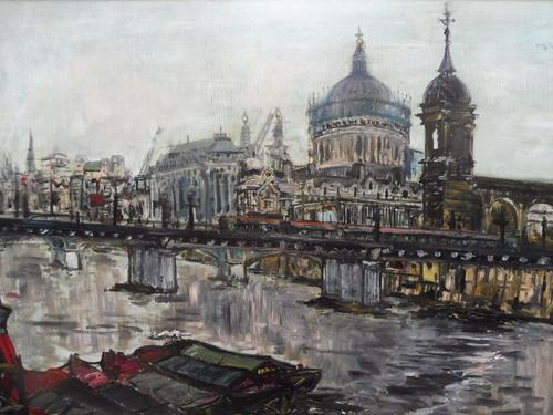 Large Oil on Board The Thames Listed Artist Sheila Appleton (1 of 12) Large Oil on Board The Thames Listed Artist Sheila Appleton (1 of 12)