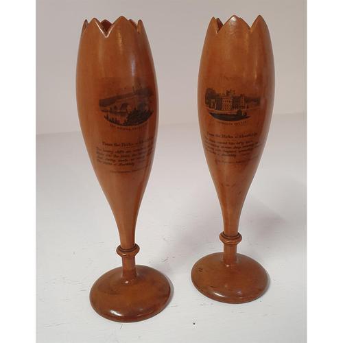 Superb Pair of Scottish Mauchline Vases (1 of 5) Superb Pair of Scottish Mauchline Vases (1 of 5)