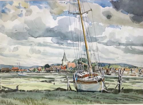 'Watercolour of Bosham' by Chichester Artist Peter Iden (1 of 2) 'Watercolour of Bosham' by Chichester Artist Peter Iden (1 of 2)