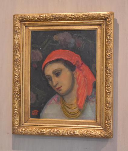 Oil Painting of a Lady with a Red Headscarf (1 of 8) Oil Painting of a Lady with a Red Headscarf (1 of 8)