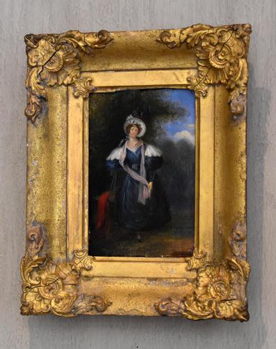 Late Regency Miniature Oil of a Lady (1 of 7) Late Regency Miniature Oil of a Lady (1 of 7)