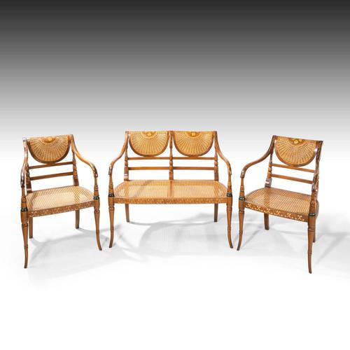 Elegant Early 20th Century Satin Mahogany Salon Suite (1 of 8) Elegant Early 20th Century Satin Mahogany Salon Suite (1 of 8)