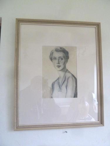 Olive Snell Mod Brit, Lithograph of Society Woman Portrait 1920's 3 of 4 Listed (1 of 3)