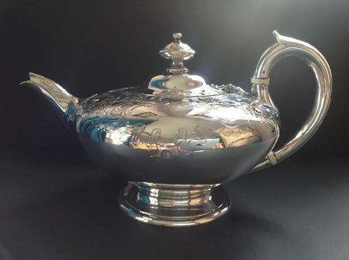 Superb Antique Victorian Silver Circular Teapot - 1846 (1 of 6)