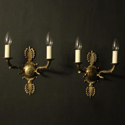 French Pair Of Empire Antique Wall Lights (1 of 7) French Pair Of Empire Antique Wall Lights (1 of 7)