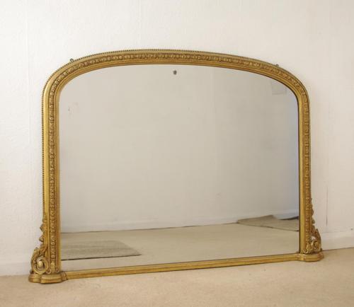 Victorian Gilt Arch Top Overmantle Mirrror (1 of 10)