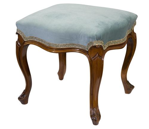 Victorian Walnut Stool on Cabriole Legs (1 of 5) Victorian Walnut Stool on Cabriole Legs (1 of 5)