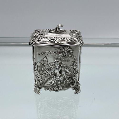 Antique Victorian Sterling Silver Tea Caddy London 1894 George Fox (1 of 12)