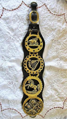 Antique English Victorian Four Brass Martingale (1 of 4)