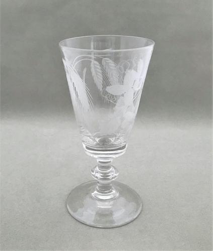 Lovely Georgian Etched Dwarf Ale Glass (1 of 5)