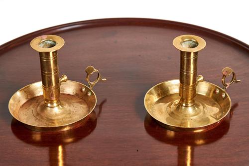 Pair of Edwardian Brass Chambersticks (1 of 4)