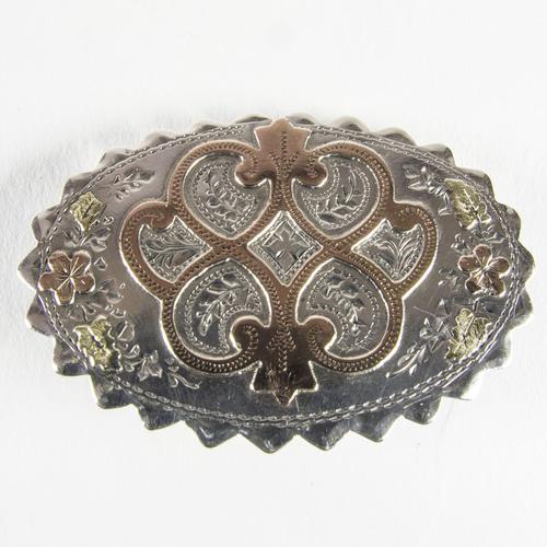 Victorian Silver & Gold Brooch 1889 (1 of 4) Victorian Silver & Gold Brooch 1889 (1 of 4)