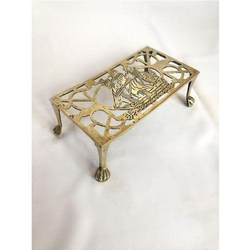 Antique Victorian Brass Trivet (1 of 4)