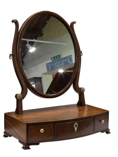 Georgian Oval Mahogany Dressing Table Mirror (1 of 8) Georgian Oval Mahogany Dressing Table Mirror (1 of 8)