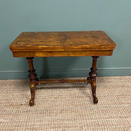 Quality Figured Walnut Victorian Antique Card Table / Games Table (1 of 9) Quality Figured Walnut Victorian Antique Card Table / Games Table (1 of 9)