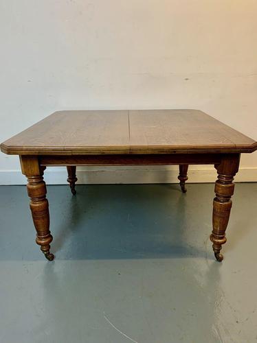 Rare & Beautiful 120 Year Old Edwardian Antique Oak Dining Table (1 of 12)